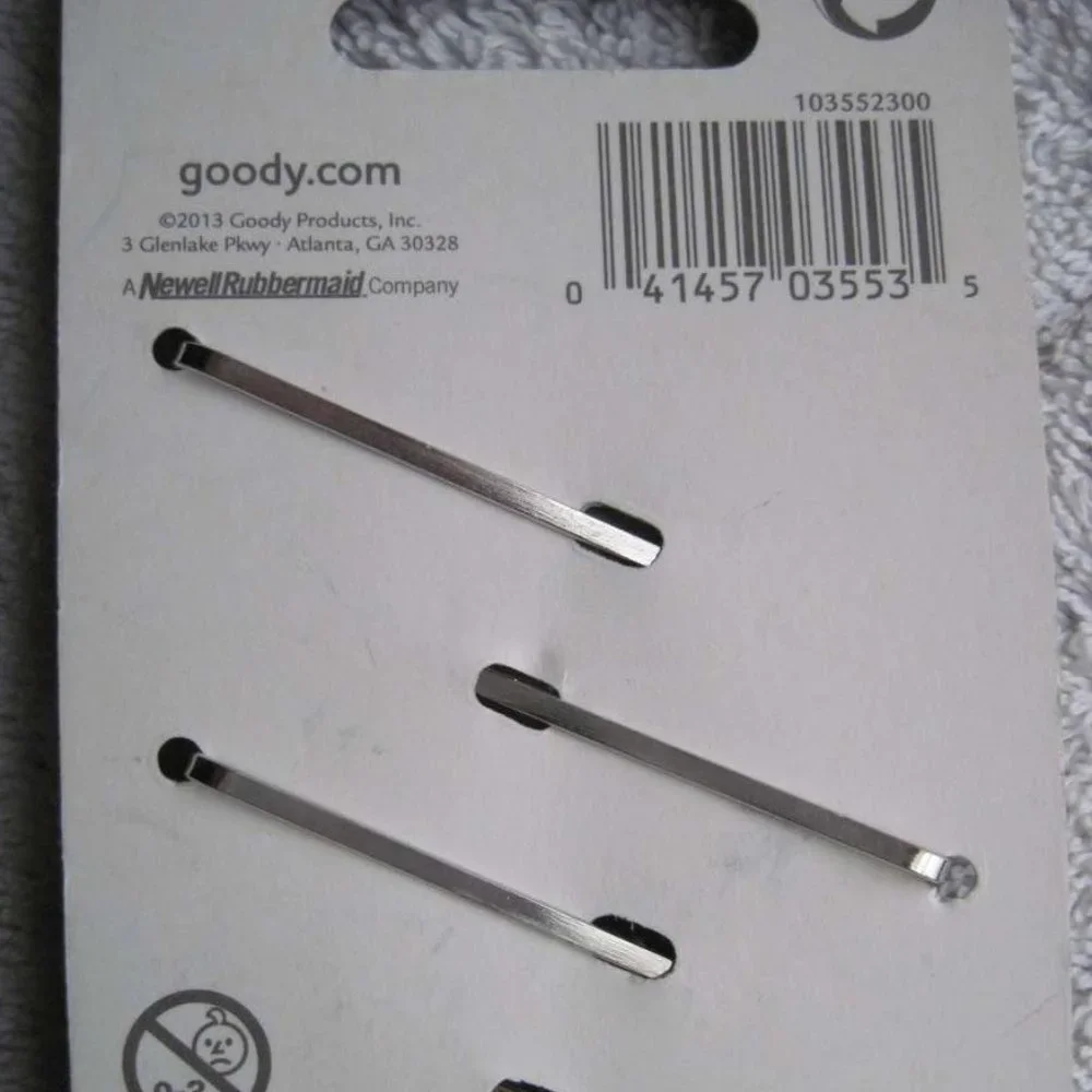 4 Goody Fashionow Luxe Shiny White Pearl Beaded Bobby Slide Hair Pins Ball Tips